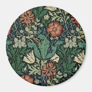 Íman William Morris Compton Floral Art Nouveau Pattern
