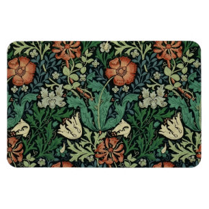 Íman William Morris Compton Floral Art Nouveau Pattern