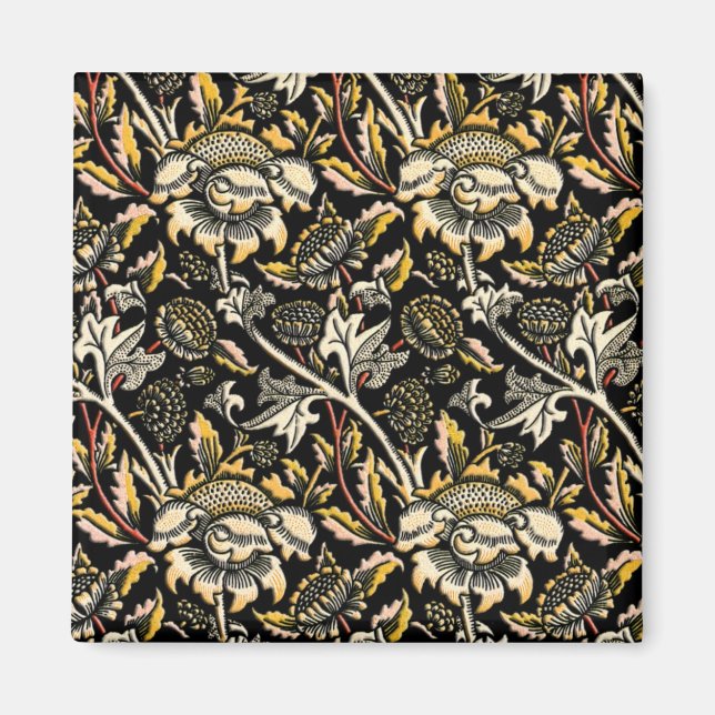 Íman William Morris Dark floral arabesque (Frente)