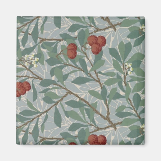 Íman William Morris Decorative Art Arbutus Pattern (Frente)