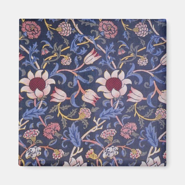 Íman William Morris Evenlode - Padrão Têxtil (Frente)