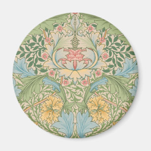 Íman William Morris Flor de Murta Floral Botânico