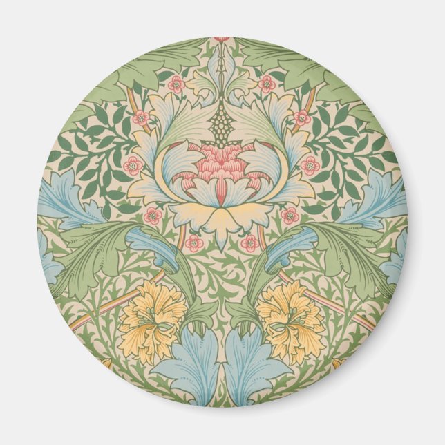 Íman William Morris Flor de Murta Floral Botânico (Frente)