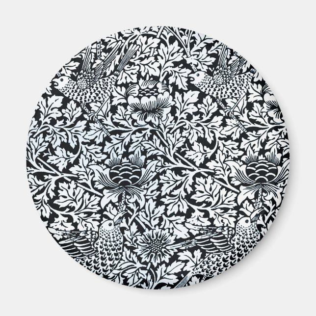 Íman William Morris Floral Pattern Bird Anenome (Frente)