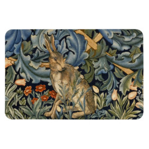 Íman William Morris Forest Rabbit Arte Floral Nouveau