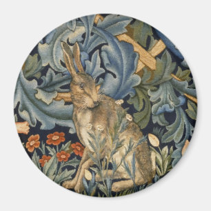 Íman William Morris Forest Rabbit Arte Floral Nouveau