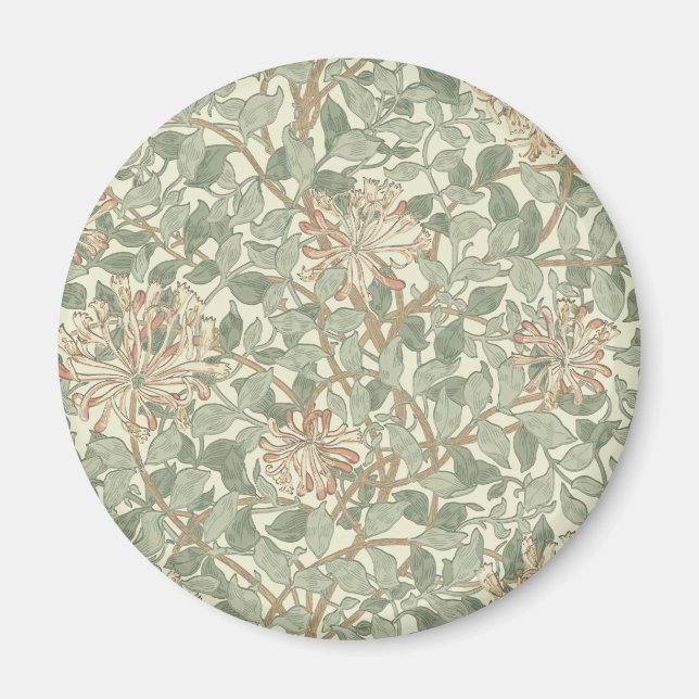 Íman William Morris Honeysuckle Green Floral (Frente)