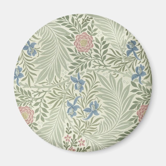 Íman William Morris Larkspur Floral Wallpaper (Frente)