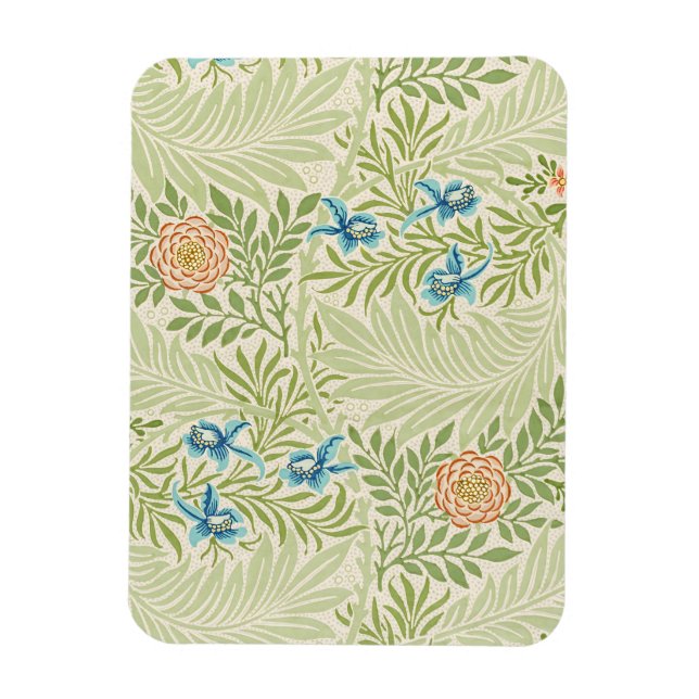 Íman William Morris Larkspur Padrão Floral (Vertical)