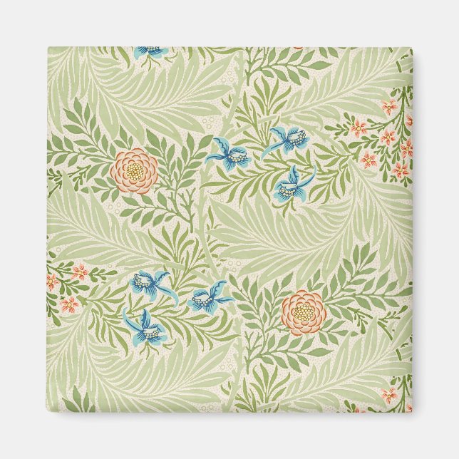 Íman William Morris Larkspur Padrão Floral (Frente)