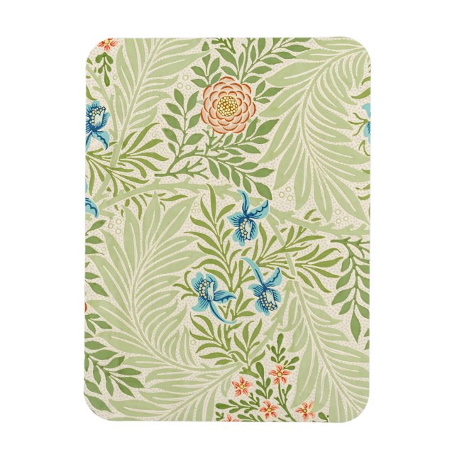 Íman William Morris Larkspur Padrão Floral (Vertical)