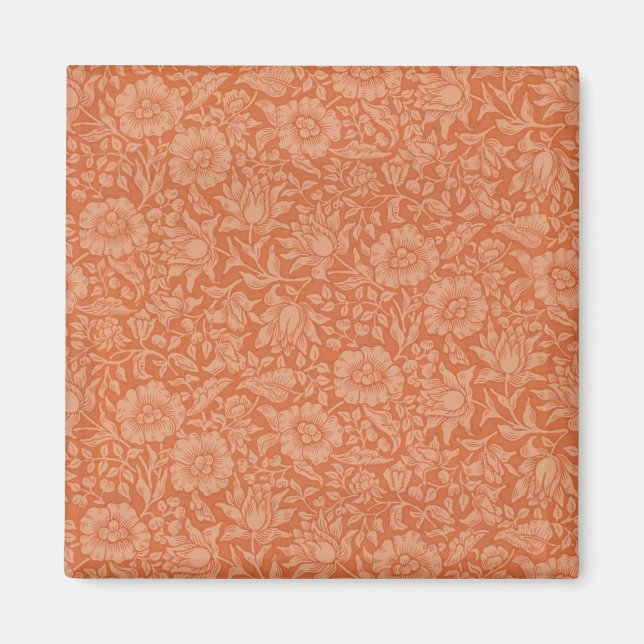 Íman William Morris Mallow Floral Wallpaper Design (Frente)