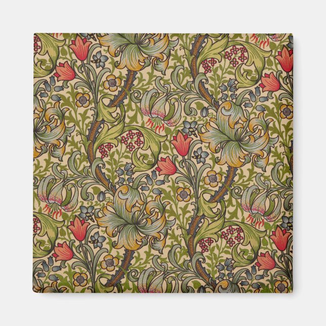 Íman William Morris Ouro Lily Antique (Frente)