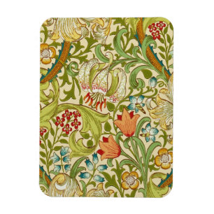 Íman William Morris Ouro Lily Vintage Pré-Raphaelite
