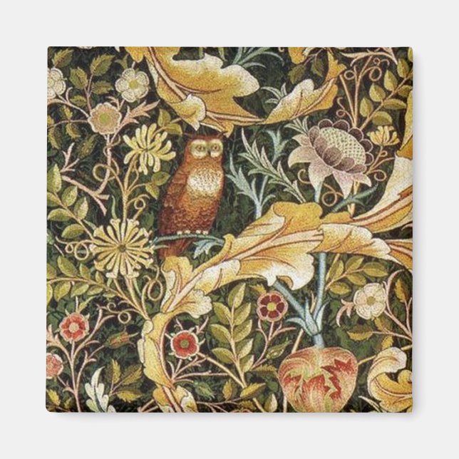 Íman William Morris Owl an Acanthus (Frente)