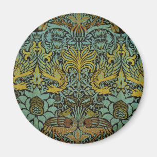 Íman William Morris Peacock e Dragão Tapeçaria