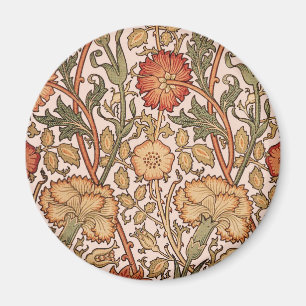 Íman William Morris Pink e Rosa Trabalho de arte