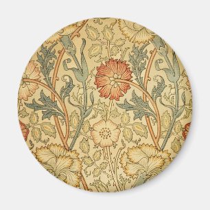 Íman William Morris Pink Rose Flower Wallpaper Padrão