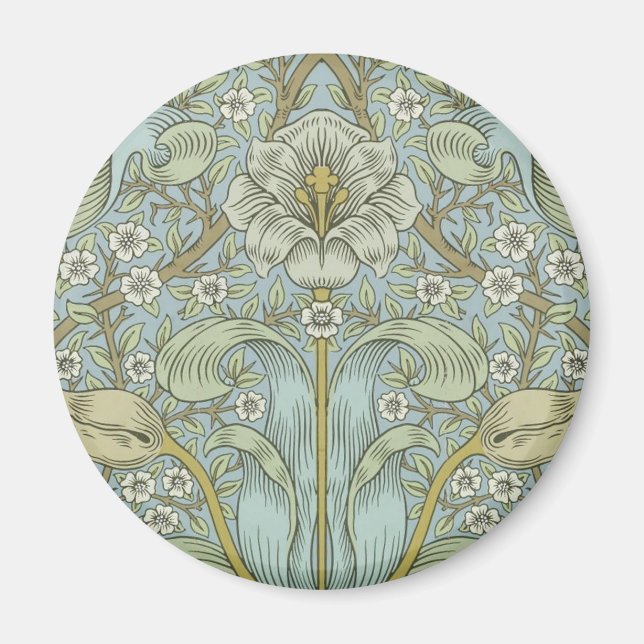 Íman William Morris Primavera Thicket: Floral Antiquado (Frente)