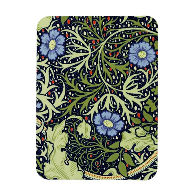 Íman William Morris Seaweed Flor Antiquado (Vertical)