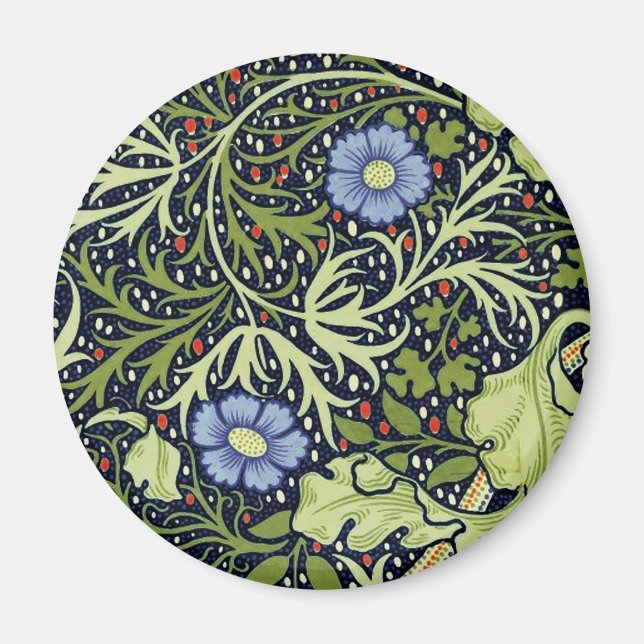 Íman William Morris Seaweed Flor Antiquado (Frente)