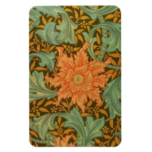 Íman William Morris Solteiro Stem Pattern Art Nouveau