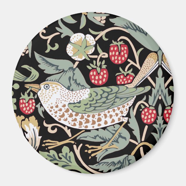 Íman William Morris Strawberry Thief I Black Birds (Frente)