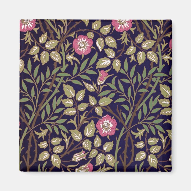 Íman William Morris Sweet Briar Floral Art Nouveau (Frente)