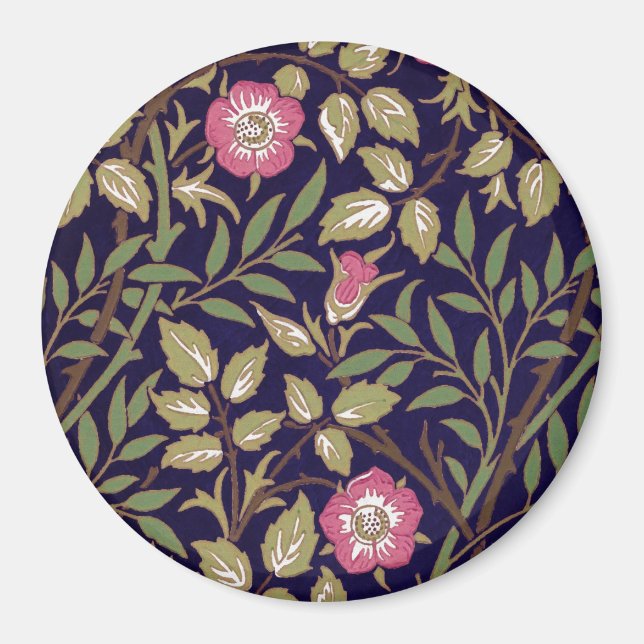 Íman William Morris Sweet Briar Floral Art Nouveau (Frente)
