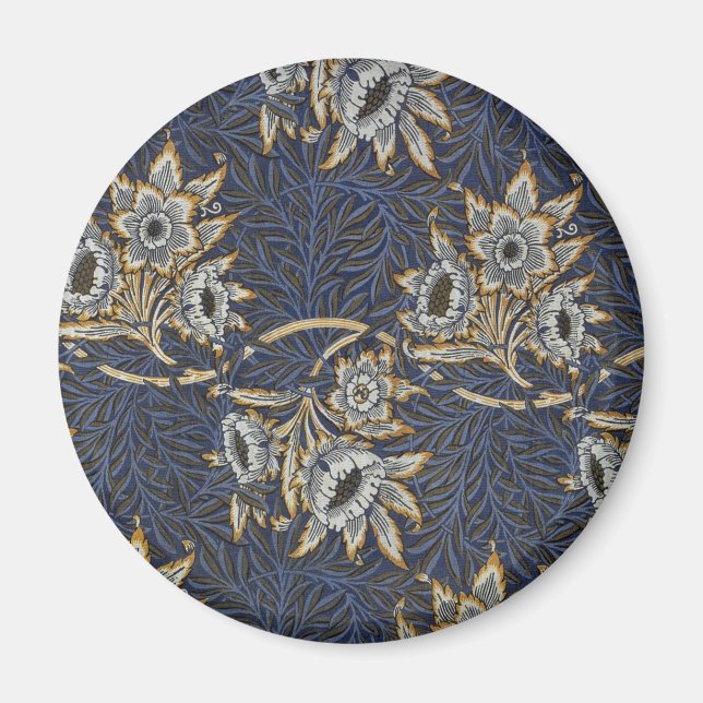 Íman William Morris Tulip Willow Blue Patterno (Frente)