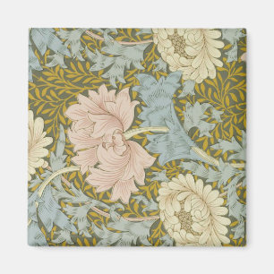 Íman William Morris Vintage Floral Pink Chrysanthemum