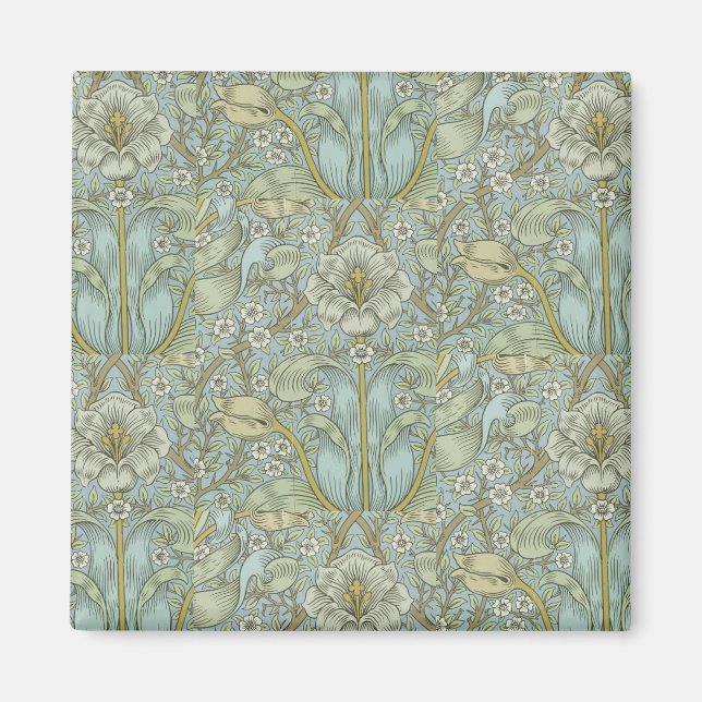 Íman William Morris Vintage Primavera Floral Thicket (Frente)