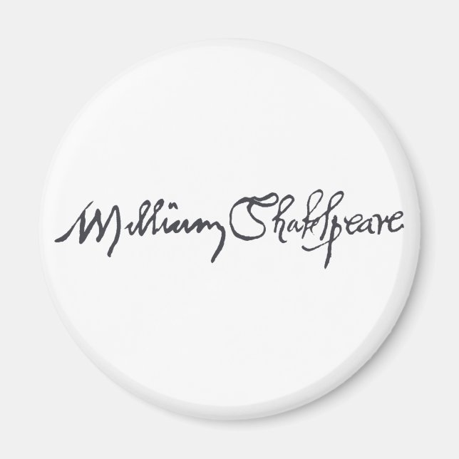 Íman William Shakespeare Signature (Frente)