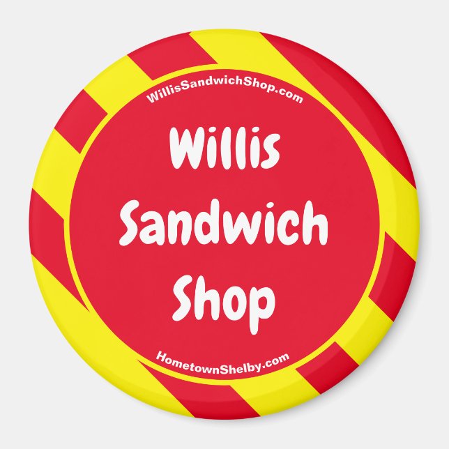 Íman Willis Sandwich Compro Magnet Vermelho/Amarelo (Frente)