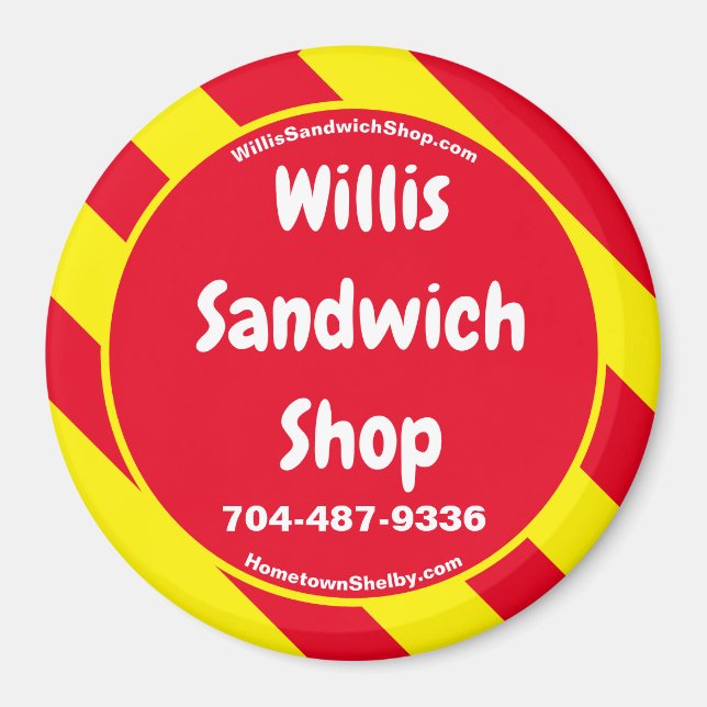 Íman Willis Sandwich Compro Magnet Vermelho/Amarelo (Frente)