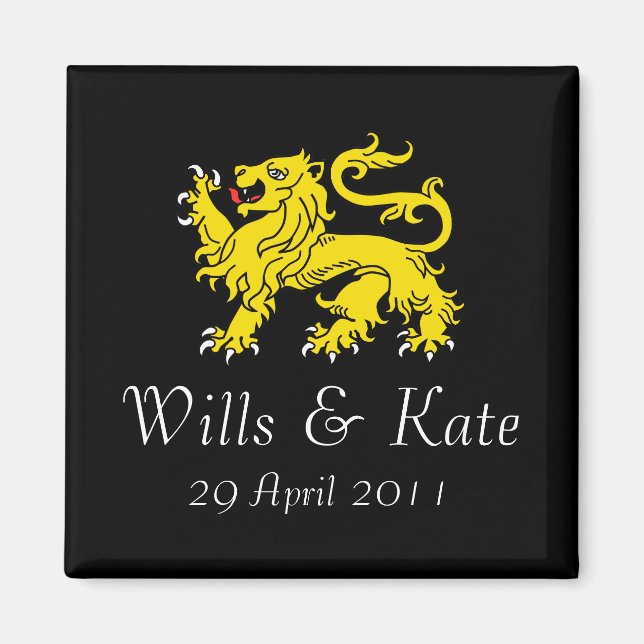 Íman Wills and Kate Royal Wedding Comemorative Magnet (Frente)
