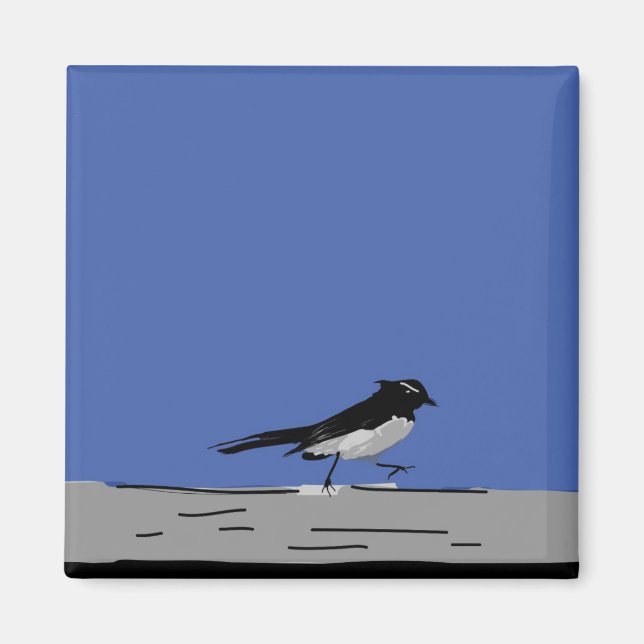 Íman Willy Wagtail Magnet (Frente)
