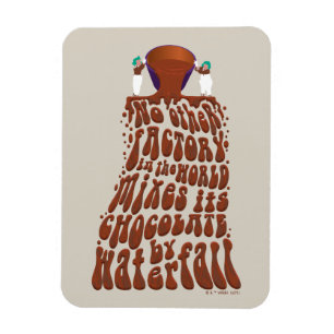 Íman Willy Wonka Chocolate Waterfall Typografia