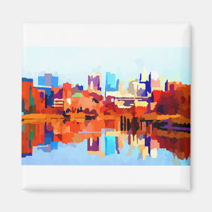 Íman Wilmington Delaware Skyline por Jon Baran