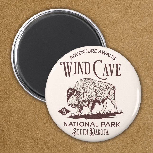 Íman Wind Cave National Park Gift for nature Lovers (Criador carregado)