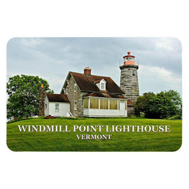Íman Windmill Point Lighthouse, Vermont Flexi Magnet (Horizontal)