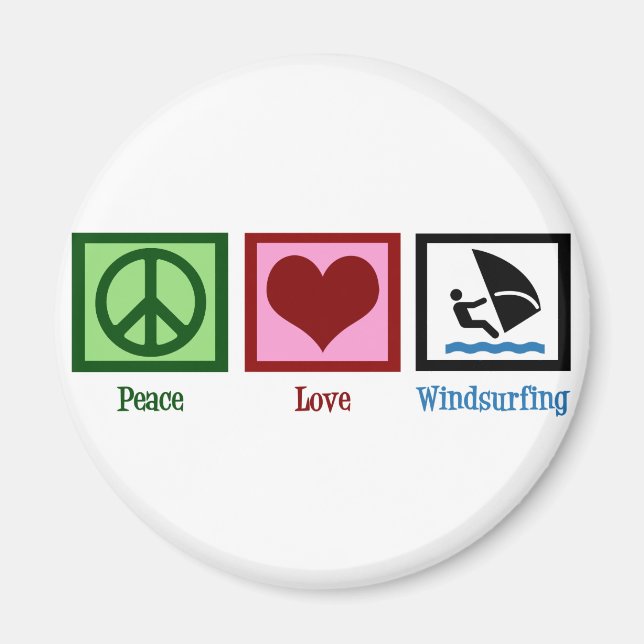 Íman Windsurfing de Paz e Amor (Frente)