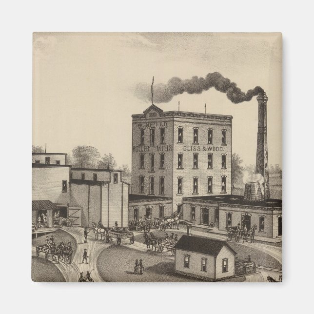 Íman Winfield Roller Mills, Blisand Wood, Kansas (Frente)