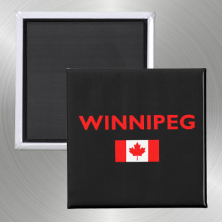 Íman Winnipeg Canadá Flag Dark Color (Cor Escura do Sin