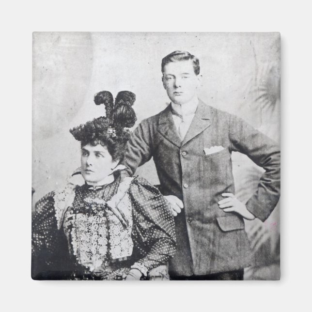 Íman Winston Churchill com sua mãe 2 (Frente)