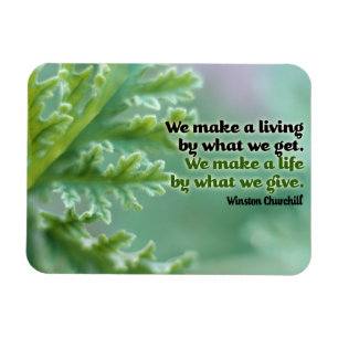 Íman Winston Churchill Inspirational Cote "Uma vida"