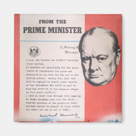 Íman Winston Churchill, Reprint of British WW2 poster
