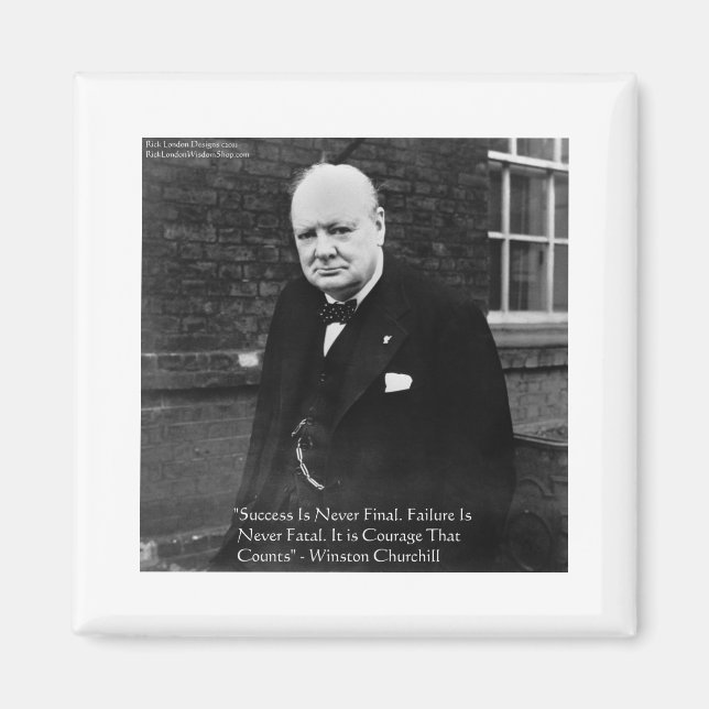 Íman Winston Churchill "Success Nunca Final" Ofertas (Frente)