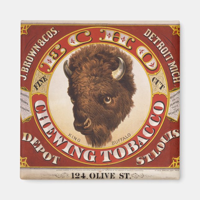 Íman Wintage 1873 Echo Chiclete Cigarro Magnet (Frente)