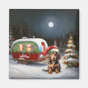 Íman Winter Dachshund Caravan Christmas Adventure